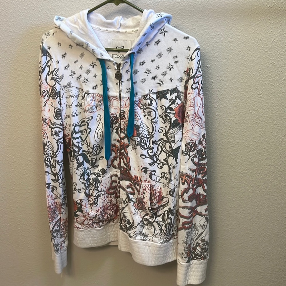 Fox zip hoodie. Size Large